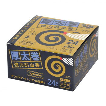 幅が広い、太巻タイプの虫よけ線香です。火をつけると、燃焼部分が広いため、煙が多く立ちのぼり、安定した効果を発揮します。線香立てが付いております。サイズ75×135×135mm個装サイズ：13.8×13.6×7.9cm重量470g個装重量：470g素材・材質成分:メトフルトリン(ピレスロイド系)線香立て具材質:スチール生産国日本fk094igrjs