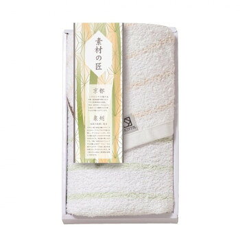 京都・綾部紡績が「吸水・ふき取り・やわらかさ」を追求いて生まれたタオル専用糸を、大阪泉州伝統の後晒し製法で、吸水性にすぐれたタオルに仕上げました。サイズ26×15.5×3cm個装サイズ：39×30×4cm重量170g個装重量：520g素材・材質綿100%仕様フェイスタオル(34×75cm)洗濯機可生産国日本fk094igrjs