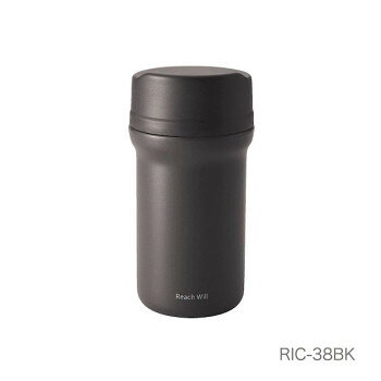 ステンレス製CAFEマグボトル　380ml　ブラック　RIC-38BK