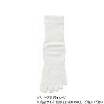 神戸生絲 婦人シルクハイゲージ5本指ソックス 22-24cm SY303 オフホワイト