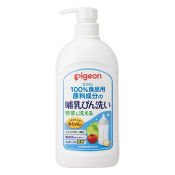 100%食品用原料成分の哺乳びん洗いです。野菜も洗える、赤ちゃんの口に入るものをしっかり洗える洗剤です。残量のわかる窓付きボトル、大容量ポンプタイプです。【特徴】1.ミルク汚れに特化しているので、哺乳びん洗いにぴったり。2.スポンジの除菌も可能。※すべての菌を除菌するわけではありません。3.泡立ちひかえめで、泡切れがすばやいのですすぎ後に洗剤が残りにくい。4.野菜も洗えるので、離乳期にも長く使えます。サイズ94×70×230mm個装サイズ：22.9×8.9×6.5cm重量916g個装重量：910g素材・材質界面活性剤(10%ポリオキシエチレンソルビタン脂肪酸エステル)、金属封鎖剤、安定化剤仕様無添加(着色料、香料:リン)液性:中性生産国中国fk094igrjs
