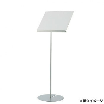 プレートを裏返してセットするだけでプレート部2段階角度調節可能なサインスタンドです。プレート部分はA3横サイズです。※お客様組立商品です。サイズプレート斜め使用時:約W440×D330×H1143mm、プレート垂直使用時:約W440×D330×H1170mm個装サイズ：98.0×9.0×36.0cm重量4.7kg個装重量：6400g素材・材質本体:スチールに粉体塗装、プレート:アクリル(透明)仕様A3ヨコサイズスタッキング可能生産国中国fk094igrjs