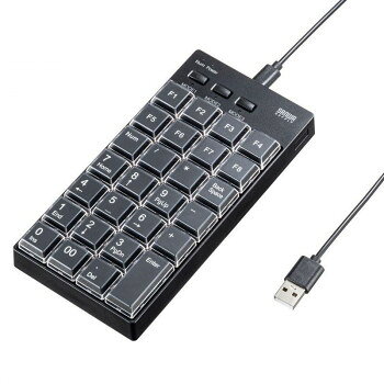 専用ソフトでスタンダード日本語109キーボードの機能を割り当てることができ、3つのモードはテンキーのMODEボタンを押すだけで切替可能です。縦向き、横向き両方の向きでも使用できるデザインです。よく使うソフトを割り当てて、キーを押すだけでソフトを起動することができます。※シールは同梱していません。※USBポート(Aコネクタ)を持つ機種が対応しています。※ケーブル着脱式、テンキー側/TypeC、パソコン側/USBAコネクタサイズW82×D166×H26mm個装サイズ：23.0×14.3×3.0cm重量160g個装重量：260g仕様キー数:27キーインターフェース:USB1.1接続方式:有線コネクタ形状:USBAコネクタキースイッチ:メンブレンキーピッチ:19mmキーストローク:3.8プラスマイナス0.3mm動作力:60プラスマイナス15g印刷方式:シルク印刷角度調節ありケーブル長:1.2m対応機種:USBポートを持ち、Windowsの動作するパソコン対応OS:Windows11・10保証期間:購入日から6ヶ月付属品キーカバー引き抜き工具、接続ケーブル(テンキー側/TypeC、パソコン側/USBAコネクタ)、取扱説明書、保証書生産国中国fk094igrjs