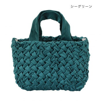 スモッキングベルベットバッグ シーグリーン 14223650166