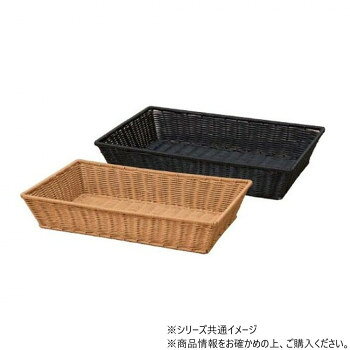 PP長角バスケット　1/1ブラック(深)　70022630