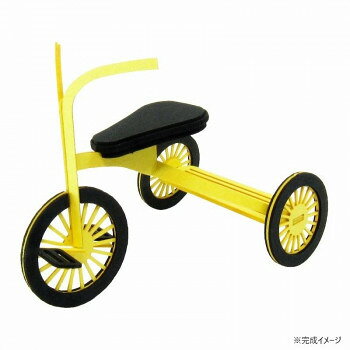 三輪車のキットです。レーザーシートも2枚、パーツ数も多くないので、簡単に作ることができます。※みにちゅあーとキットはキット商品です。完成品ではございません。サイズW34×D57×H40mm個装サイズ：14.6×10.4×0.7cm重量個装重量：12g仕様対象年齢:12才以上組み立て所要時間:約1時間スケール:1/12セット内容レーザーシートA〜B(2枚)組み立て説明書生産国日本fk094igrjs
