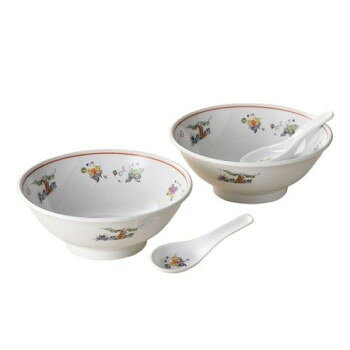 かわいらしい唐子の柄のラーメン丼ペアです。サイズラーメン丼:径21.5×8.5cm、レンゲ:全長13.5cm個装サイズ：25.7×25.7×11.2cm重量約1.8kg個装重量：1690g素材・材質磁器セット内容ラーメン丼・レンゲ×各2生産国日本fk094igrjs