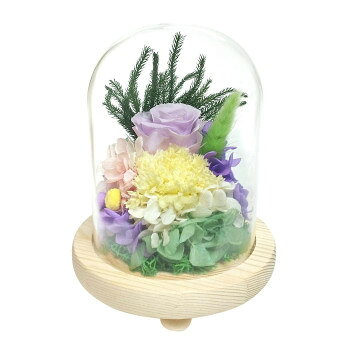 プリザーブドフラワーなのでお水やりなどの手間が不要で、見た目に高級感があるだけでなく保護性能も高いため、さらに長期間お花を美しい状態に保ちます。サイズφ11.5×H15.5cm個装サイズ：12×12×16cm重量個装重量：235g生産国中国fk094igrjs
