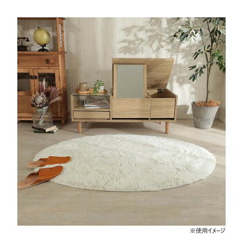 グラムスタイル シフォン 楕円形 IV スノー 90x130cm 「GSCD312203」