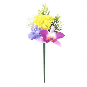 プリザーブドフラワーとアーティフィシャルフラワーを組み合わせたミニ仏花です。プリザーブド加工を施したカーネーションをメインに、カスミソウやアジサイを添えました。場所を取らないサイズで、コンパクトサイズのお仏壇や手元供養のお花としてもお選びいただけます。サイズW9×D5×H21cm個装サイズ：9×9×22cm重量13g個装重量：13g素材・材質プリザーブドフラワー・アーティフィシャルフラワー・ワイヤー・フローラルテープ生産国日本fk094igrjs