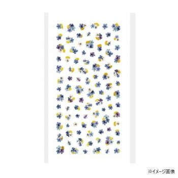 小さなドライフラワーと金箔が一緒になったデザイン。人気の押し花ネイルが簡単にできます。【商品の特徴】・本製品はジェル専用です。マニキュアは使用できません。・やわらかい素材ですので、剥がし始め等お取り扱いにご注意ください。サイズシートサイズ:78×104mm個装サイズ：8×12×1cm重量個装重量：5g素材・材質PE生産国日本fk094igrjs