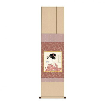 色紙掛・色紙セット 喜多川歌麿 ビードロを吹く娘 31×125cm UB2KIC-003