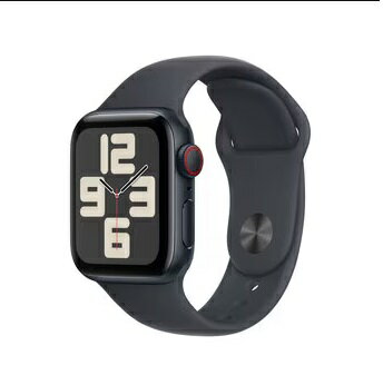 Apple Watch SE（GPS + Cellularモデル）- 40mmミッドナイトアルミニウムケースとミッドナイトスポーツバンド - S/Mアップルウォッチ あっぷる うぉっち 68031/68032