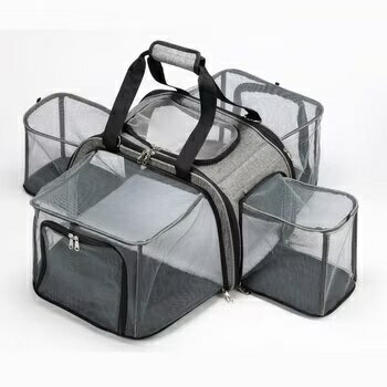 Petique ペティーク ハッピーキャンパー グレー ペットカート Petique Happy Camper Grey ペット用品 犬用品 猫用品 ペットカート 小型犬 お出かけ
