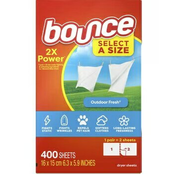 バウンス 乾燥機用柔軟剤シート 400枚入り BOUNCE Laundry Dryer Sheet 400 Sheet 定番 人気 まとめ買い