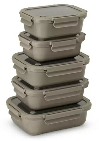 トープ【5個セット】セラミック高品質 耐熱性 保存容器 小分け コンパクト 食洗器可 電子レンジ可 オーブン可 蓋 強化ガラス蓋 作り置き 冷蔵庫 Ceramic 弁当箱