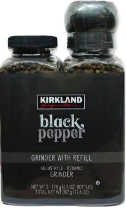 【2本入】ブラックペッパー（ミル付き）178g×2 KS BLACK PEPPER GRINDER コショウ こしょう ペッパー ..