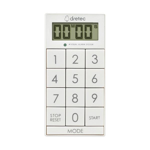 【送料無料】ドリテック デジタルタイマースリムキューブ ホワイト T-617WT 1個