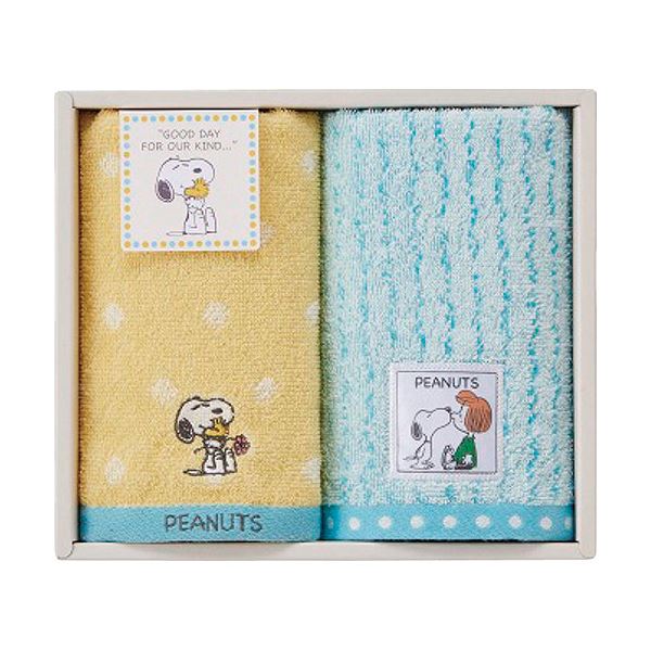 スヌーピー ハグ ウォッシュタオル2P 34×35cm C6078517