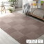 【送料無料】ファブリック フロアタイル ラグ用 25枚セット 約200×200cm (約40×40cm×25枚) アッシュブラウン 撥水 はっ水 防ダニ 防だに 防炎 防汚 床暖房対応 洗える 遮音 フリーカット 衝撃吸収 タイルカーペット タイルマット フロアマット 生活雑貨【代引不可】