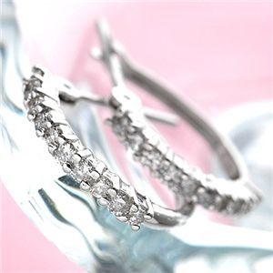 0.2ctダイヤハーフエタニティピアスダイヤモンドピアス