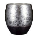 【送料無料】新光金属 純銅錫/黒被仕上げ 手打ち鎚目焼酎カップ(大) BR-207SB