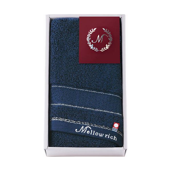 今治 メローリッチ フェイスタオル ネイビー 34×70cm IMM50200-NB B1071589