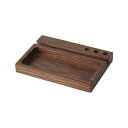 【送料無料】オーバーナイター ウォールナット 18×12.5×2cm 美しい木目と落ち着いたブラウンカラーがデスク周りに高級感を演出 C6040558