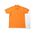 【送料無料】無地鹿の子ポロシャツ オレンジ 4L