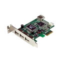 【送料無料】StarTech.com High Speed USB 2.0 4ポート増設PCI Expressカード ロープロファイル対応外部ポート×3 PEX...