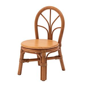 プランタースタンド 約幅23cm チェア型 ナチュラル ラタン 天然木 ミニチェア プランター リビング インテリア家具 完成品