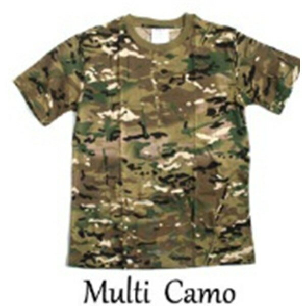 カモフラージュ Tシャツ Sサイズ マルチ 綿100％ 男女兼用 迷彩 ティーシャツ ミリタリー ティシャツ ..