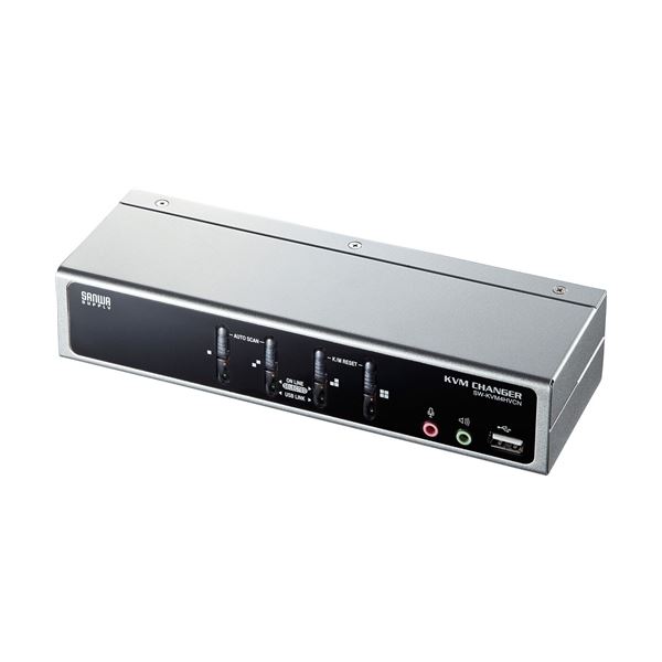 サンワサプライ USB・PS/2コンソール両対応パソコン自動切替器(4:1) SW-KVM4HVCN