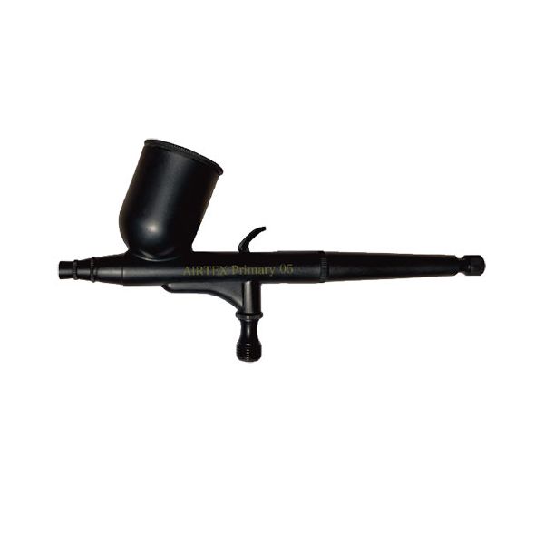 エアテックス AIRTEX エアブラシ Primary05+真鍮製エアレバ 0.5mm 一度で広く吹き付け ブラック PR05