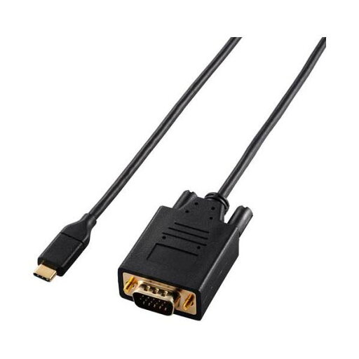 【送料無料】変換ケーブル Type-C-VGA 1m ブラック 【送料無料】変換ケーブル Type-C-VGA 1m ブラック
