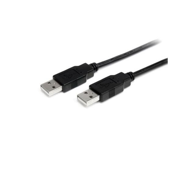 【送料無料】StarTech.com USB2.0ケーブル Type A（オス）-Type A（オス） 2m ブラック USB2AA2M1本