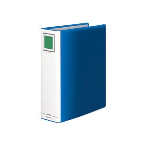 （まとめ）チューブファイル＜エコ＞ 片開き A4タテ 80mmとじ 青 10冊