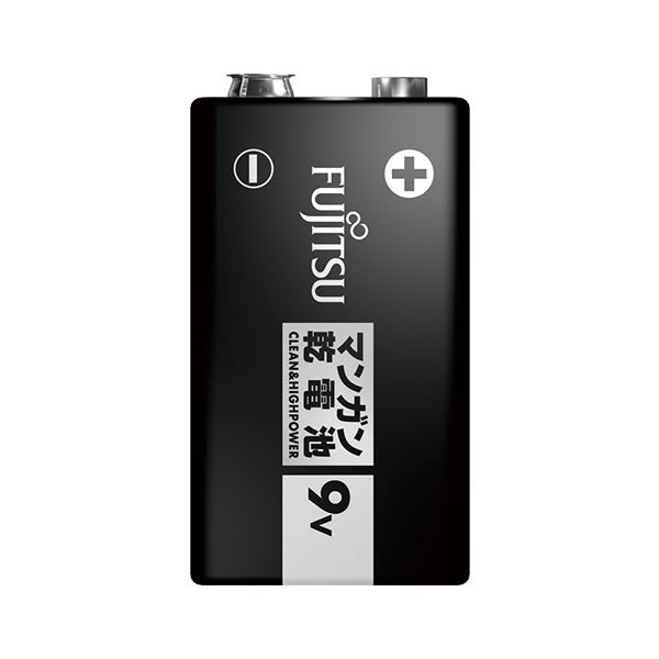 (まとめ）FDK 富士通 マンガン乾電池 9V形6F22U（S） 1セット（10本）【×10セット】 1