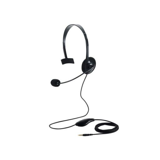 エレコム 片耳小型有線オーバーヘッドセット φ3.5mm4極ミニプラグ ブラック HS-HP14MTBK エレコム 片耳小型有線オーバーヘッドセット φ3.5mm4極ミニプラグ ブラック HS-HP14MTBK