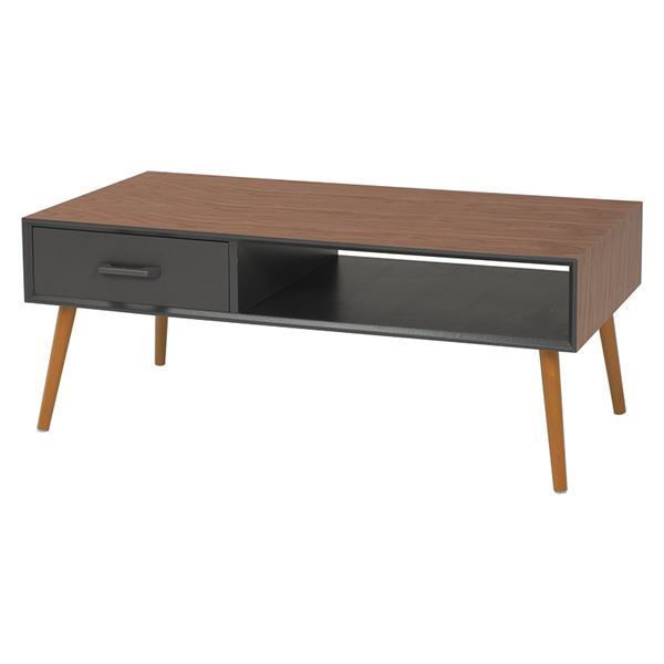 【送料無料】ローテーブル センターテーブル 約幅100cm ブラウン 木製脚付き 組立式 脚・取手のみ リビング ダイニング インテリア家具【代引不可】