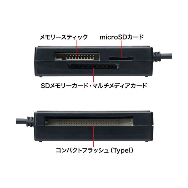 【5個セット】 サンワサプライ USB2.0 カードリーダー ブラック ADR-ML23BKNX5