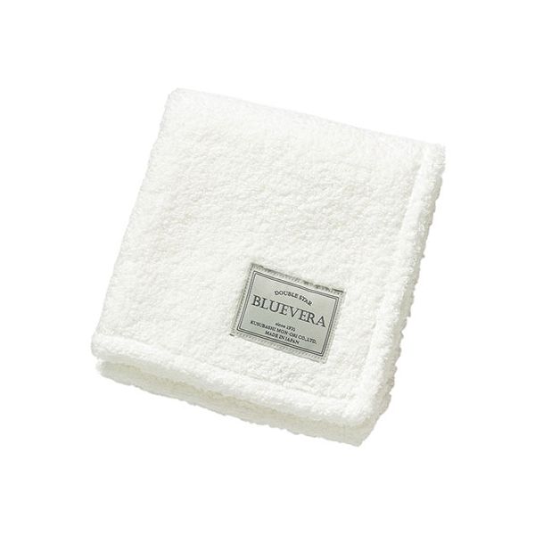 楠橋紋織 BLUEVERA ゲストタオル（ウォッシュタオル） オフホワイト （33×35cm・綿100%） 1-04116-51-OW
