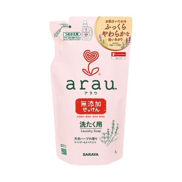 【送料無料】（まとめ） サラヤアラウ.洗たく用せっけん 詰替 1L 1パック 【×3セット】