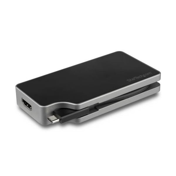 【送料無料】StarTech.com 5in1 USB Type-C接続マルチディスプレイアダプタ ブラック＆スペースグレーCDPVDHMDPDP 1個