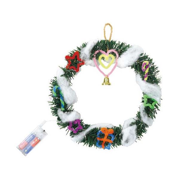 （まとめ）アーテック クリスマスリース作り ライト付（×5セット）(3)