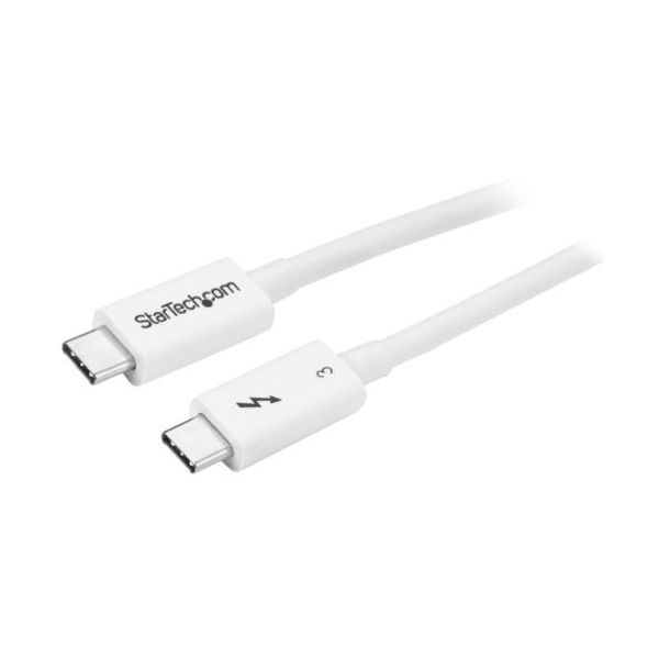StarTech.com Thunderbolt 3 （40Gbps） USB-Cケーブル 50cm ホワイトTBLT34MM50CW 1本