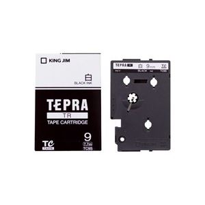 (まとめ)キングジム テプラTRテープ TC9S 白に黒文字 9mm【×3セット】