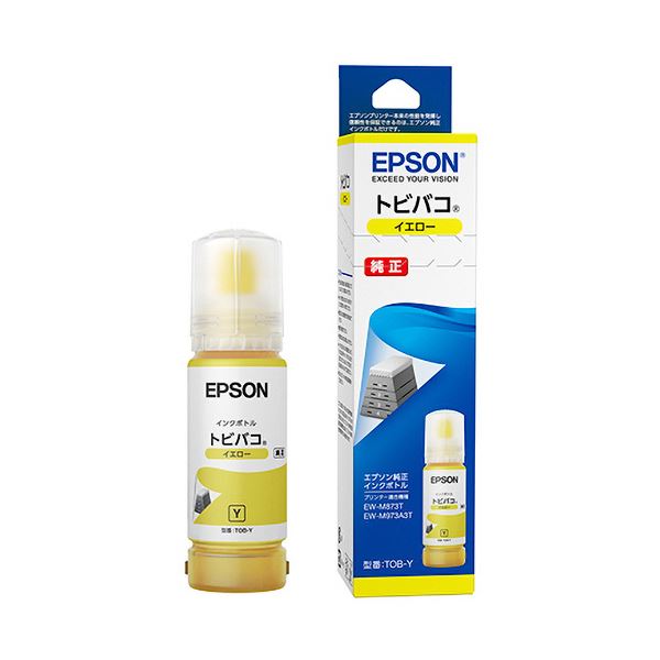 (まとめ) エプソンインクボトル トビバコ イエロー 70mL TOB-Y 1個 【×3セット】