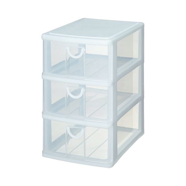 【送料無料】サンコープラスチック エルピス A4 深型3段 ホワイト A-430 1台