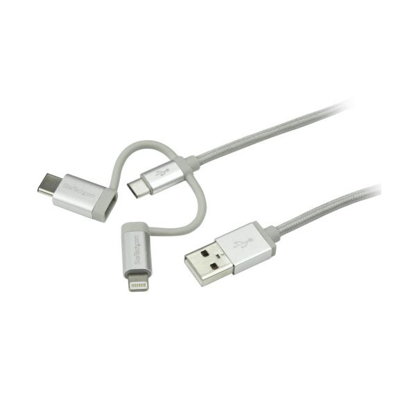 ̵StarTech.com iPhoneޥб ޥť֥ 1m USB A-LightningUSB CMic...